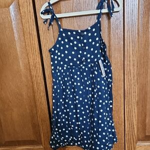 Old Navy Kids Dress in Navy with White Polka Dots